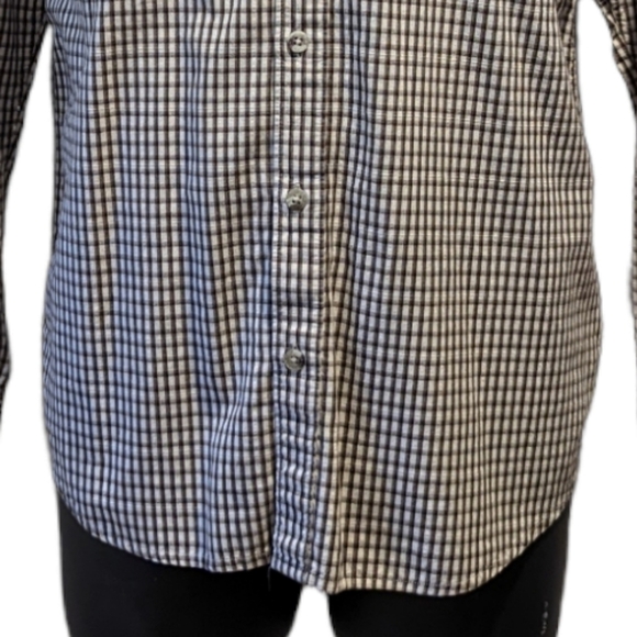COLUMBIA brown plaid button down shirt large - Picture 4 of 8